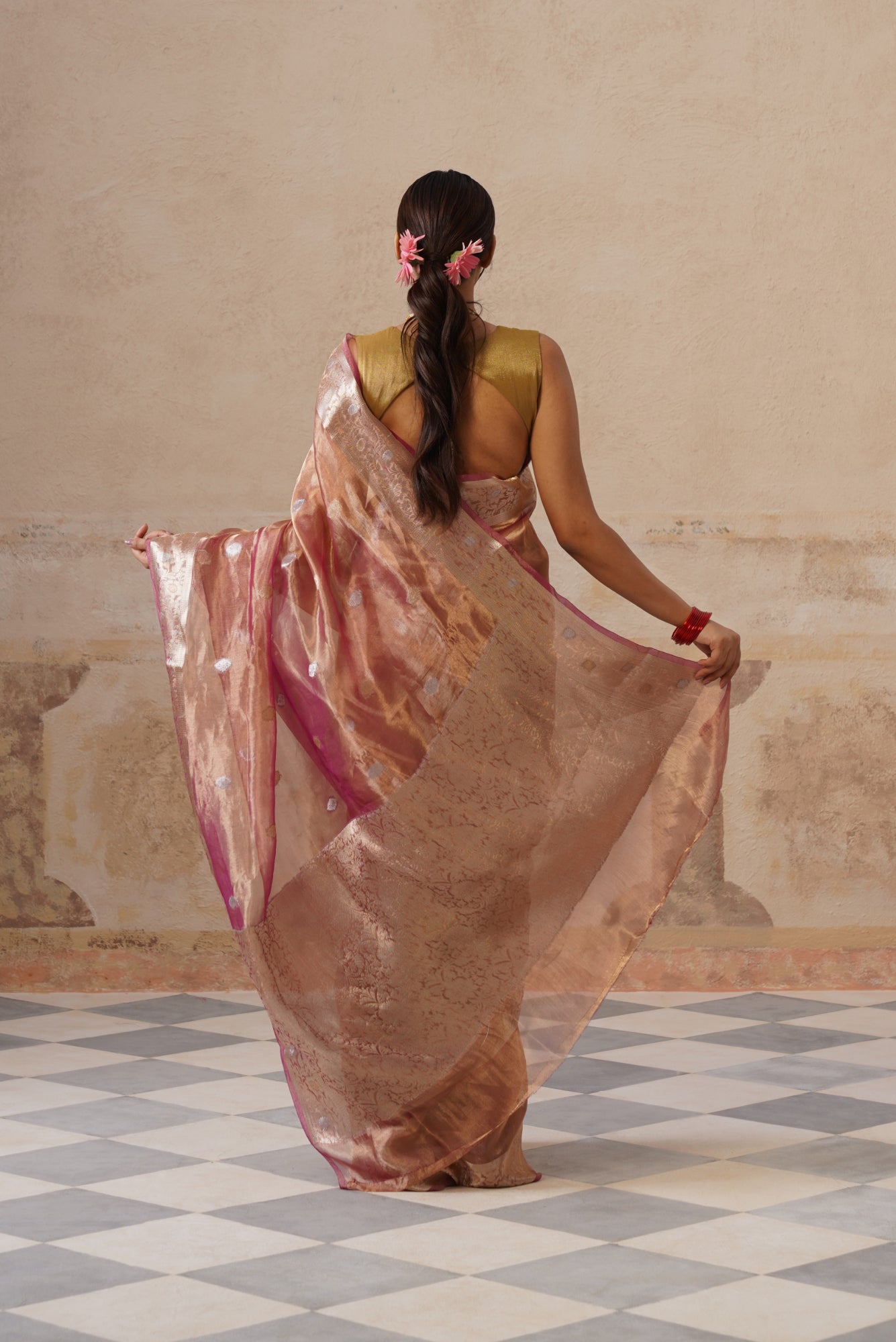Plum Silk Tissue Buti