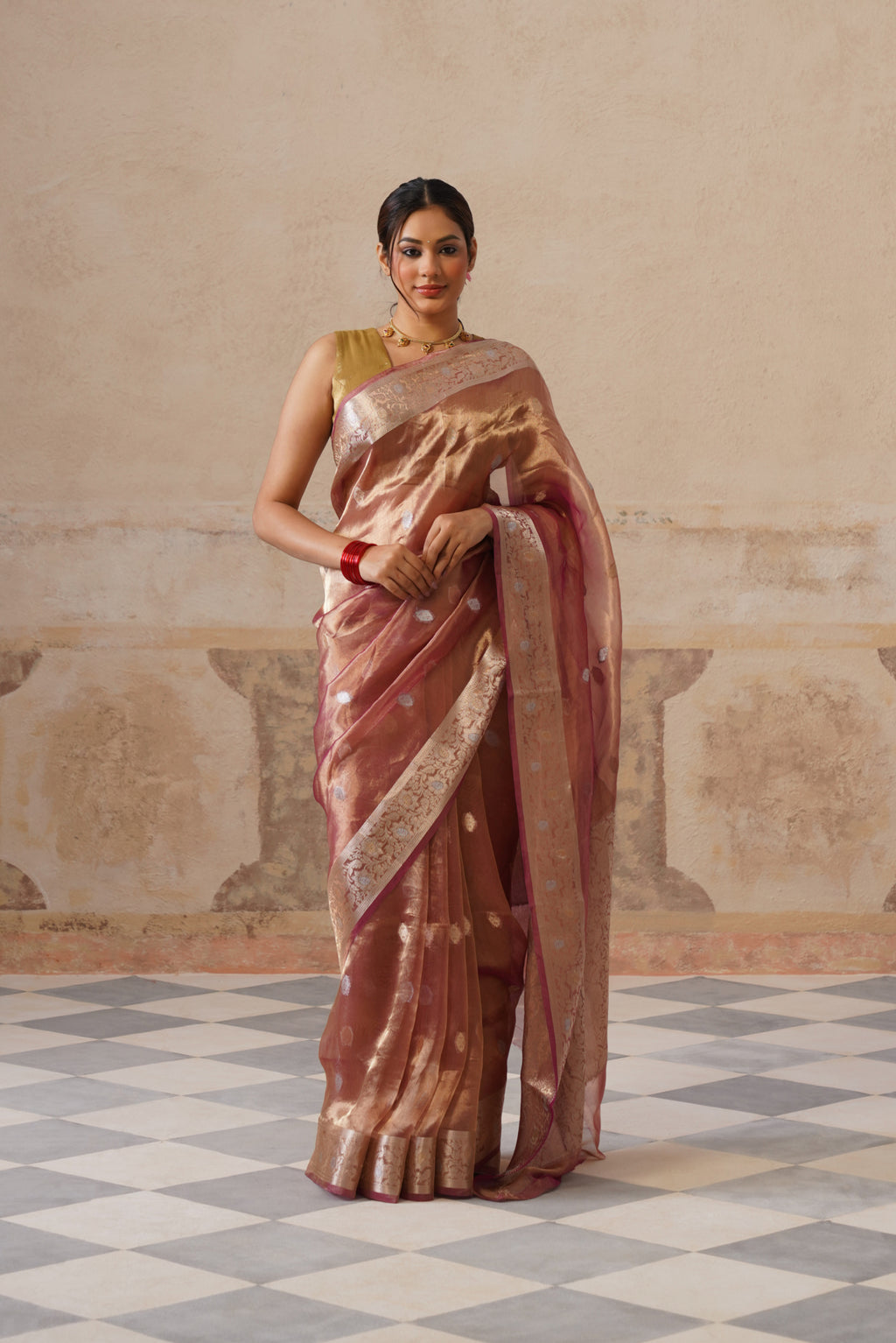 Plum Silk Tissue Buti