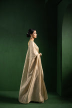 Champagne Dust Pure Zari Stripes Saree