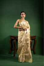 Sage Mist Silk Tissue Saree