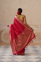 Dolla Silk Pink Zari Buti Saree