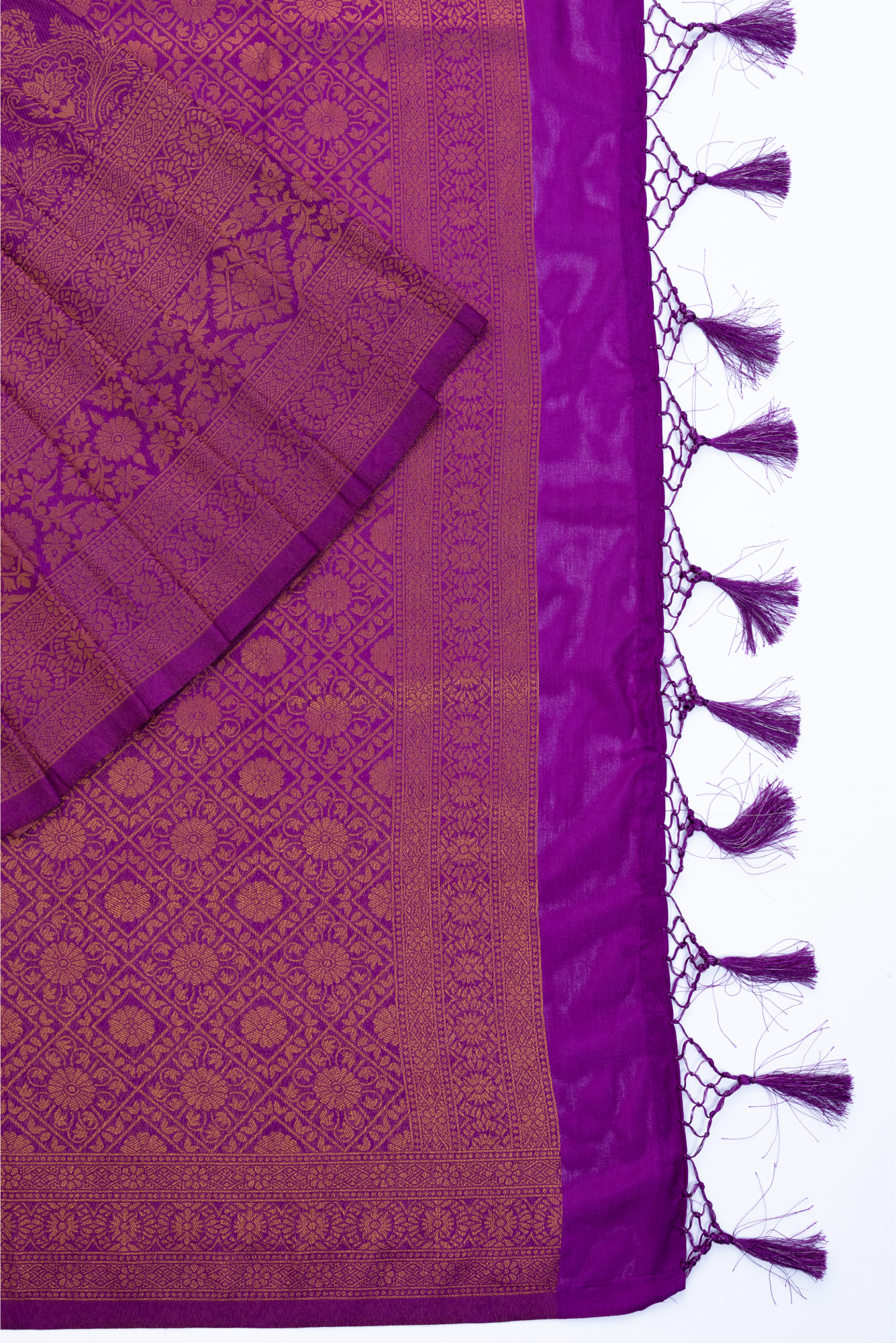 Raw Silk Wine Zari Saree