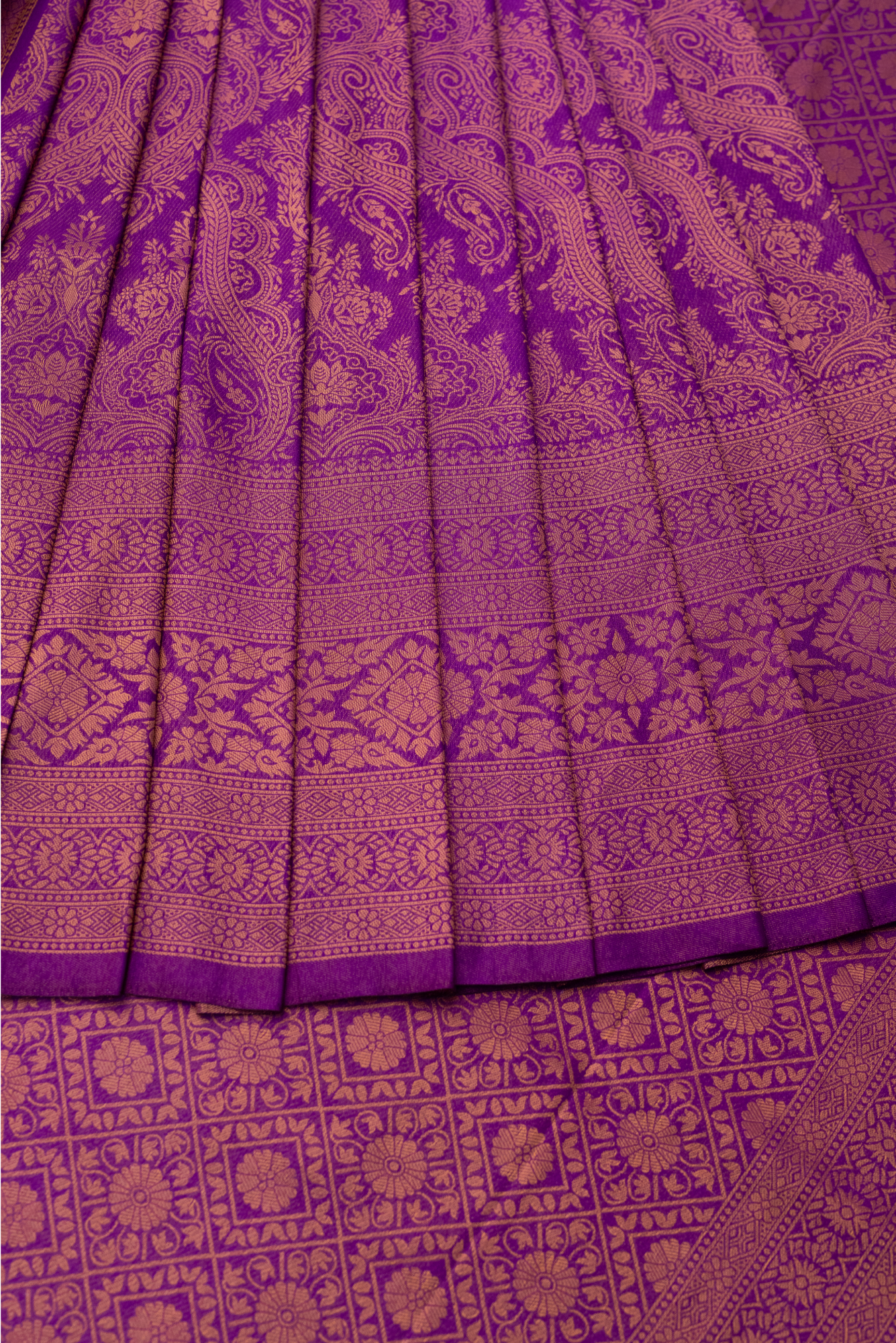 Raw Silk Wine Zari Saree