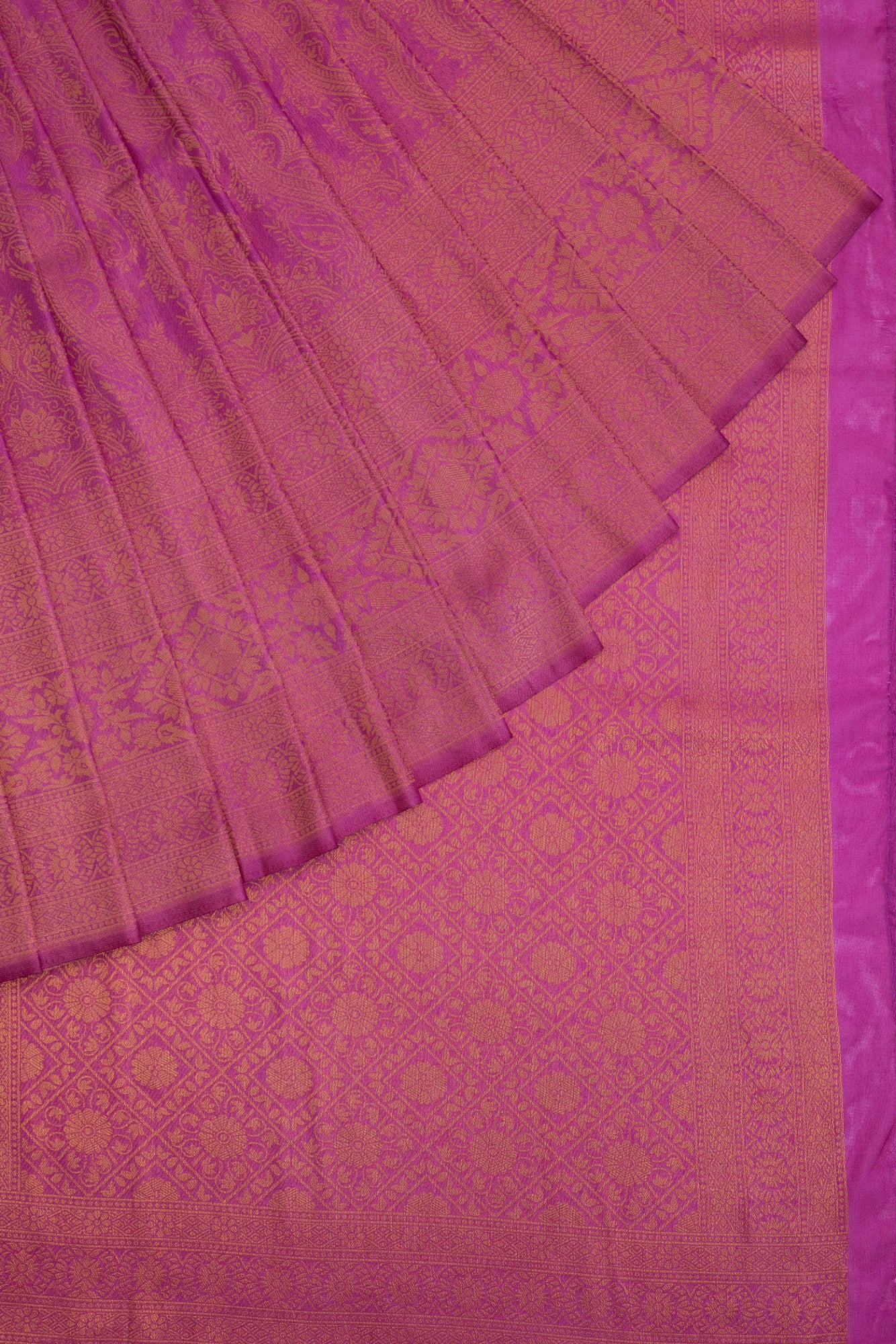 Raw Silk Pink Zari Saree