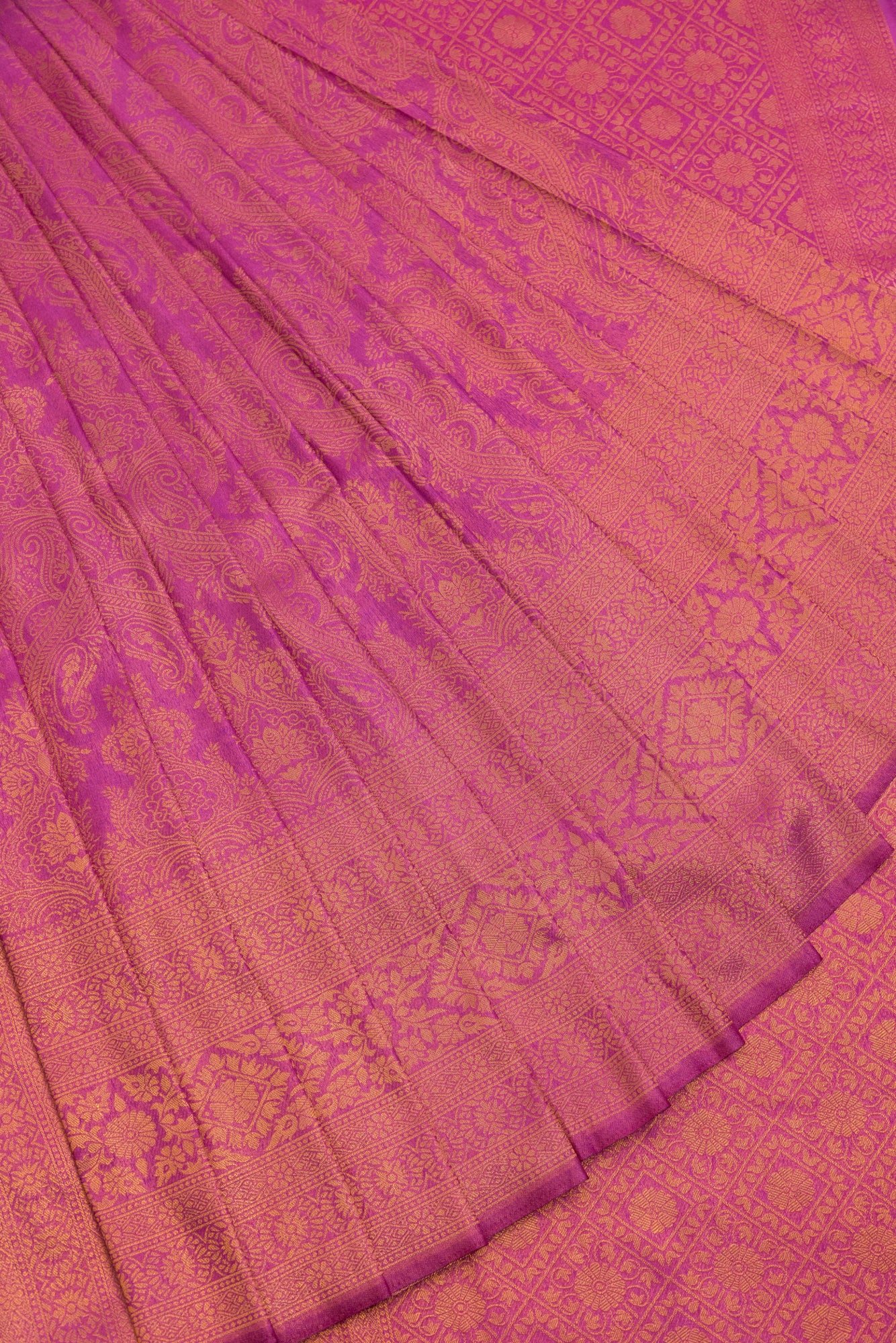 Raw Silk Pink Zari Saree