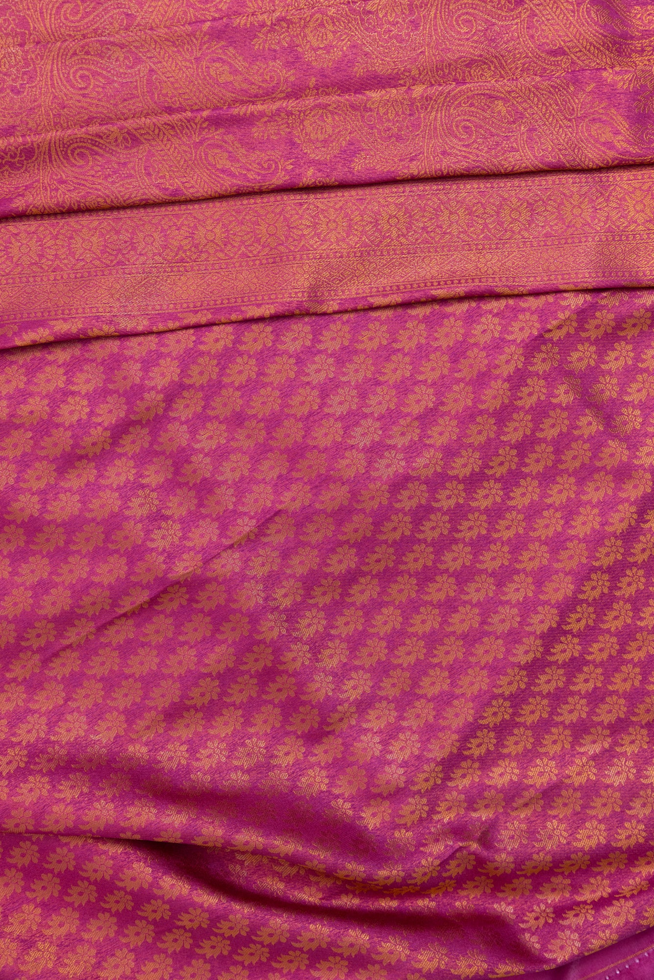 Raw Silk Pink Zari Saree