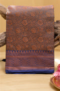 Steel Gray Zari Brocade Saree