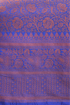 Royal Blue Zari Brocade Saree