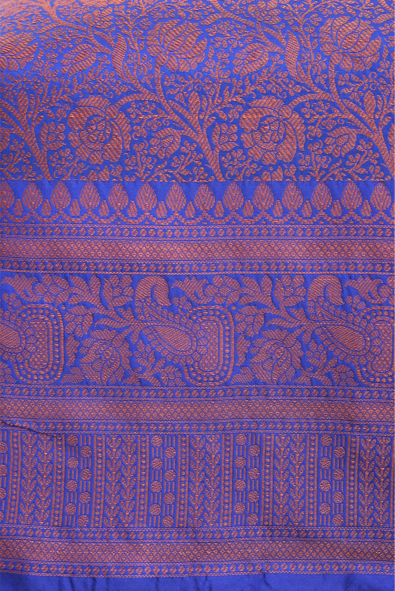 Royal Blue Zari Brocade Saree