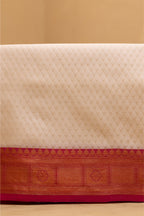 Off-White Kora Tanchoi Saree