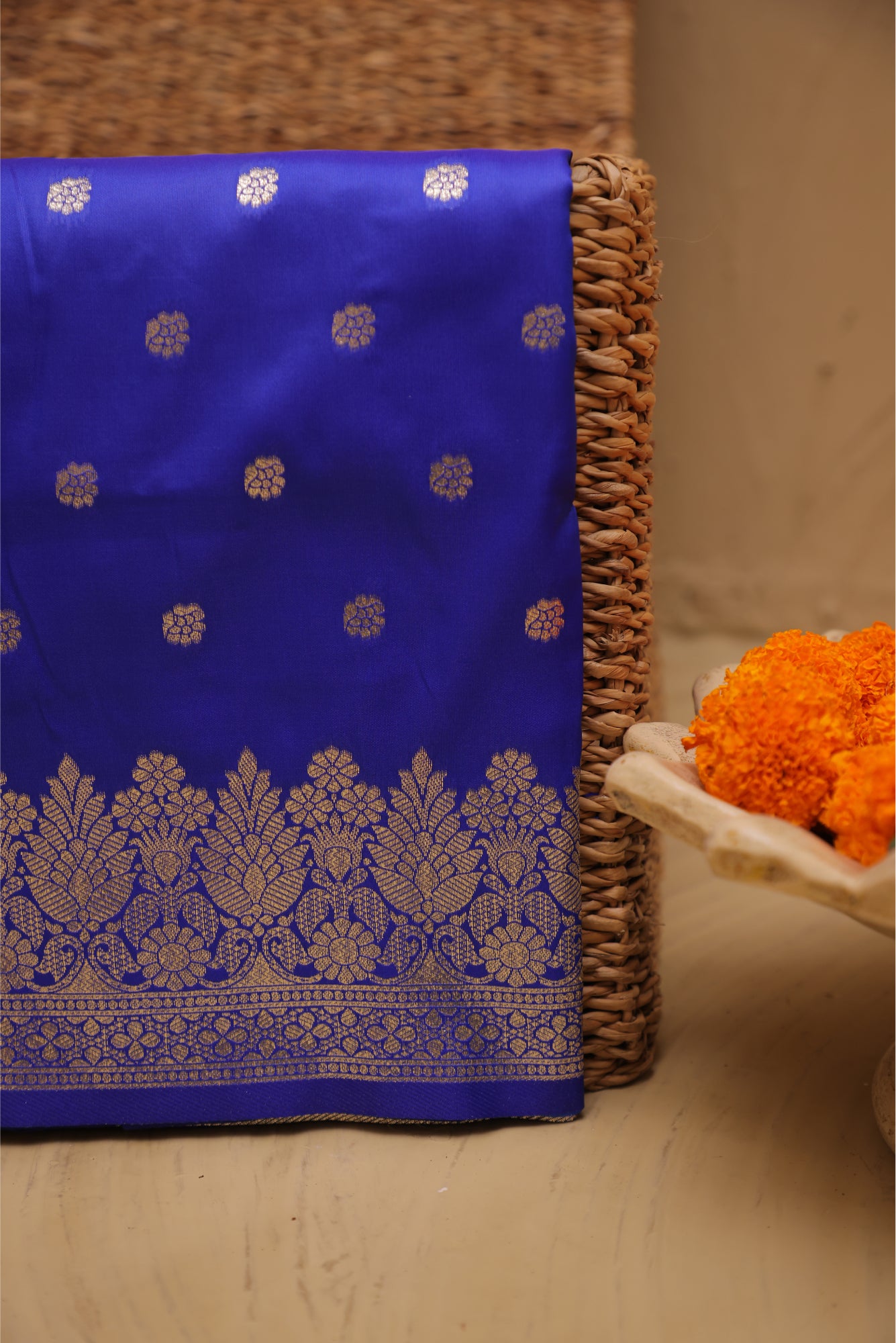 Royal Blue Upada Saree