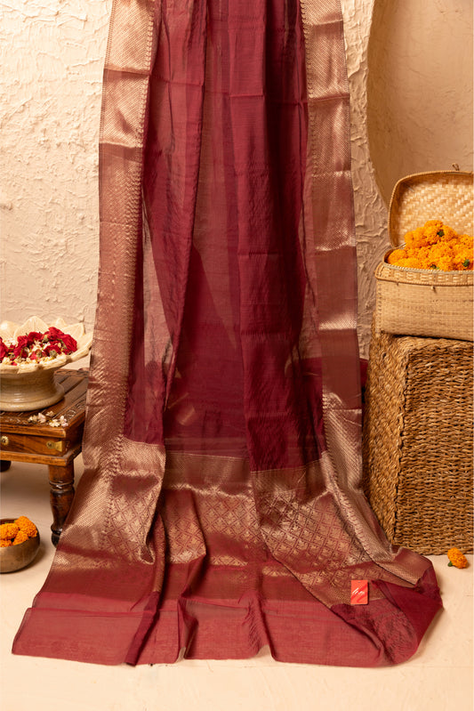 Maroon Liva Saree