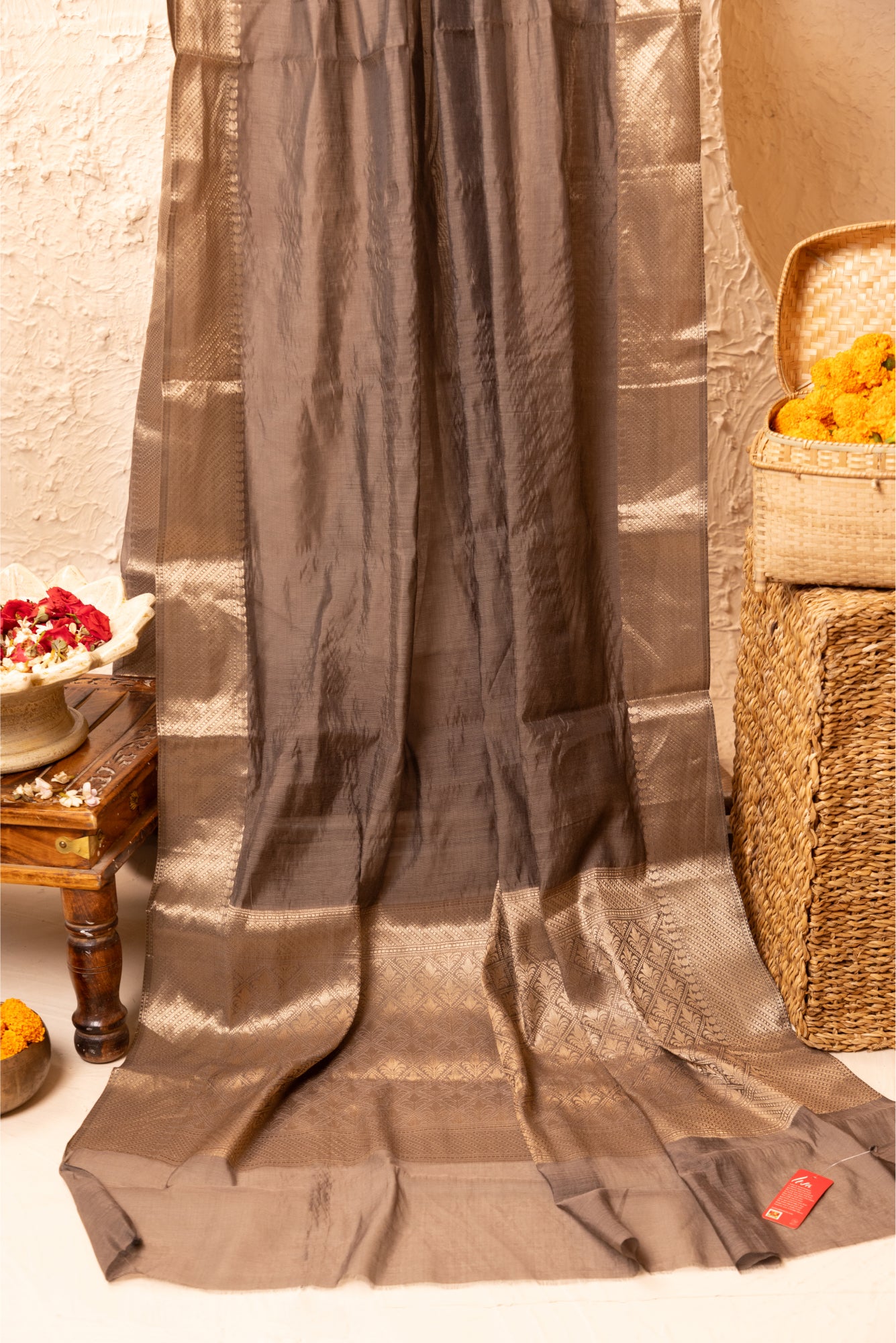 Taupe Liva Saree