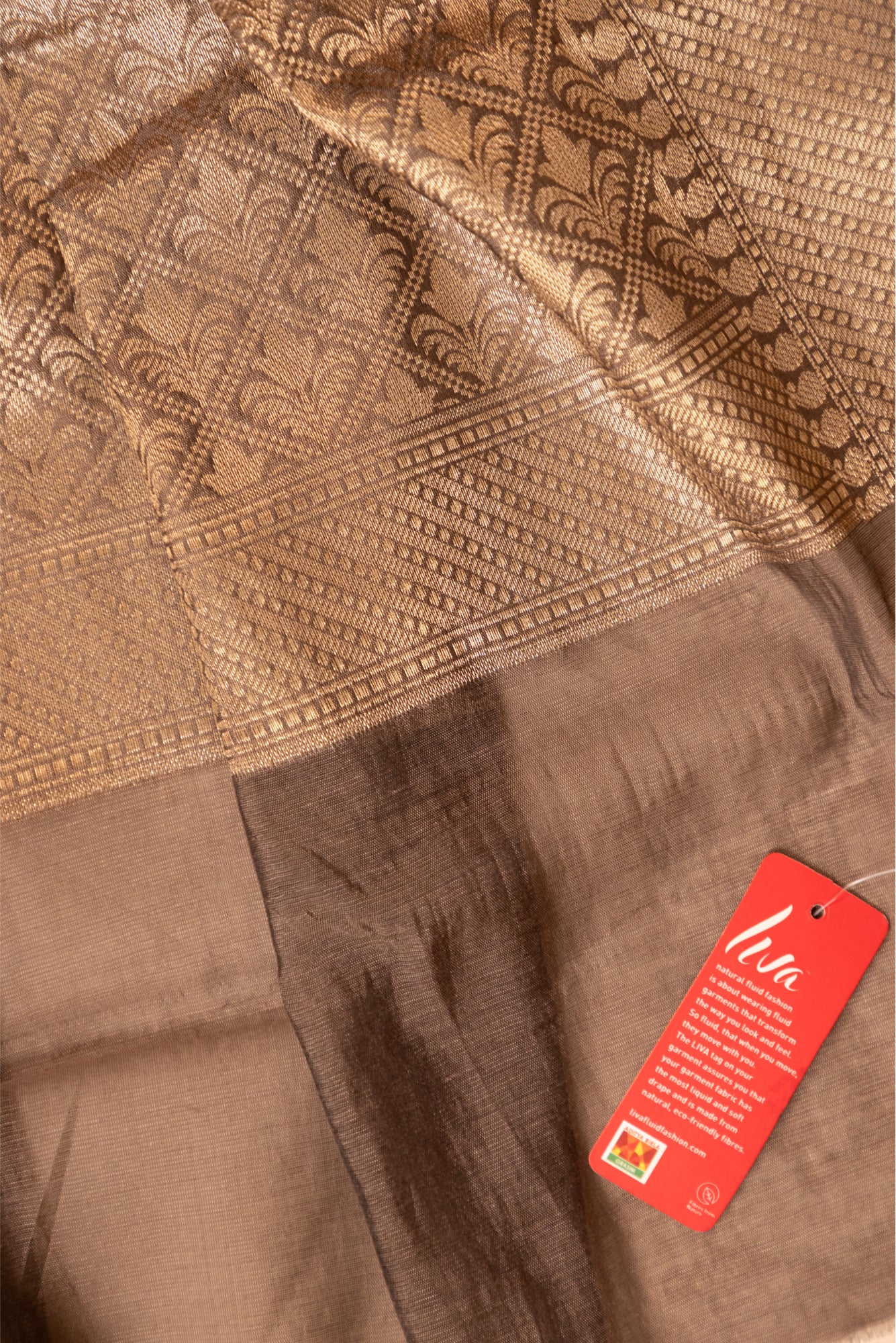 Taupe Liva Saree