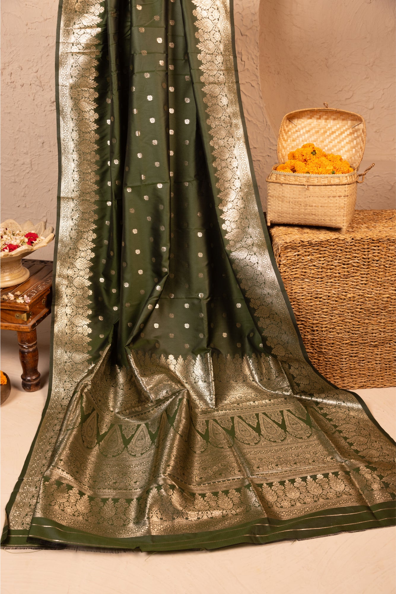 Sage Green Upada Silk Saree