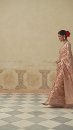 Mauve Silk Tissue saree
